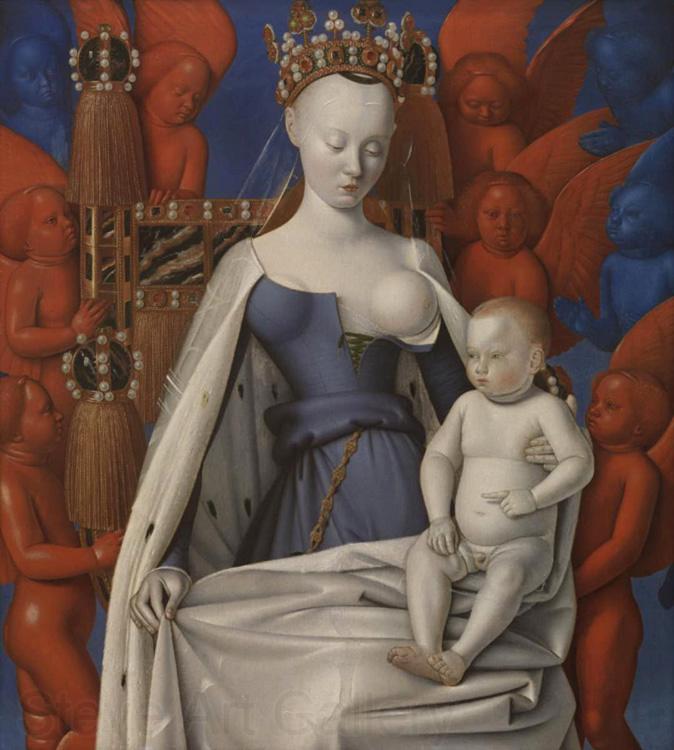 Jean Fouquet Madonna and Chile (mk08) Spain oil painting art